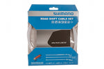 Shimano Dura-Ace road shift cable set in polymer-coated light gray packaging