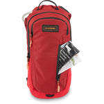 Dakine Shuttle 6L backpack in deep red with side pocket containing maps