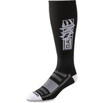 Dakine Singletrack Crew Sock in black and white with Dakine logo on calf