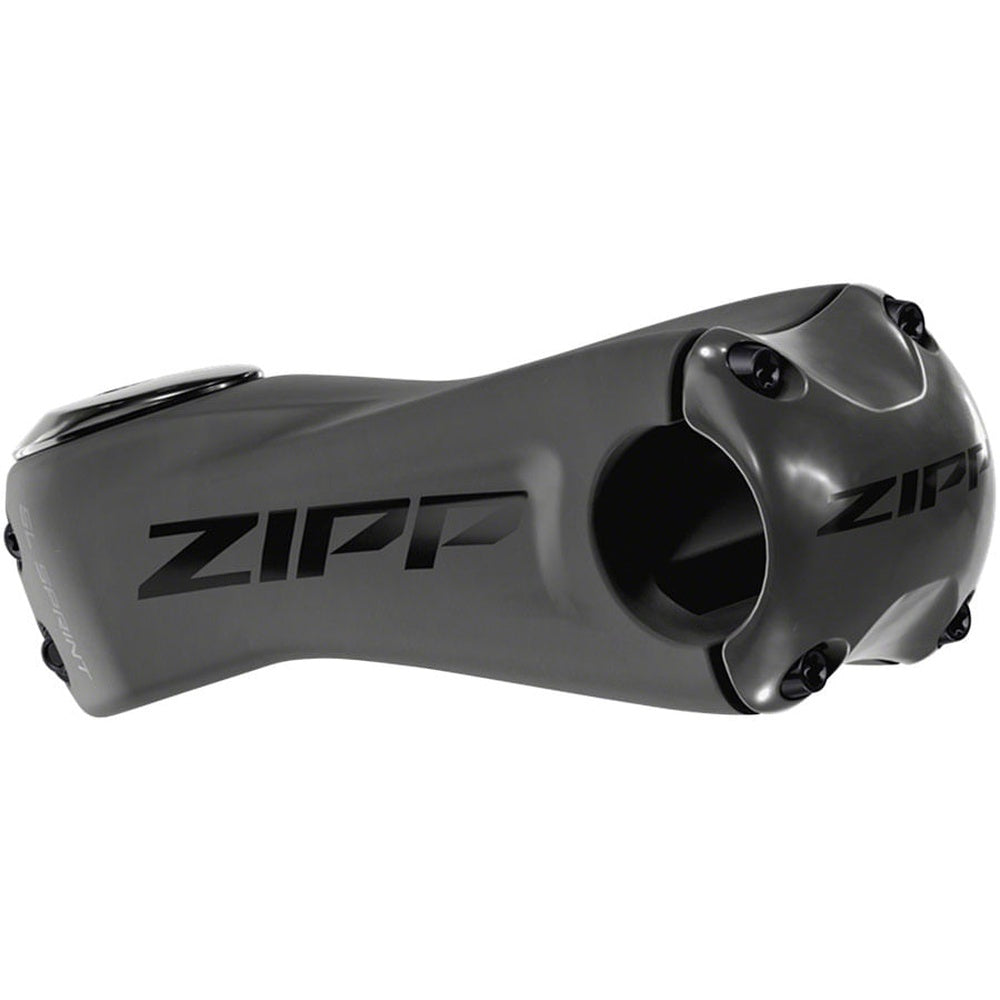 Zipp bicycle stem in matte black carbon finish with ZIPP branding