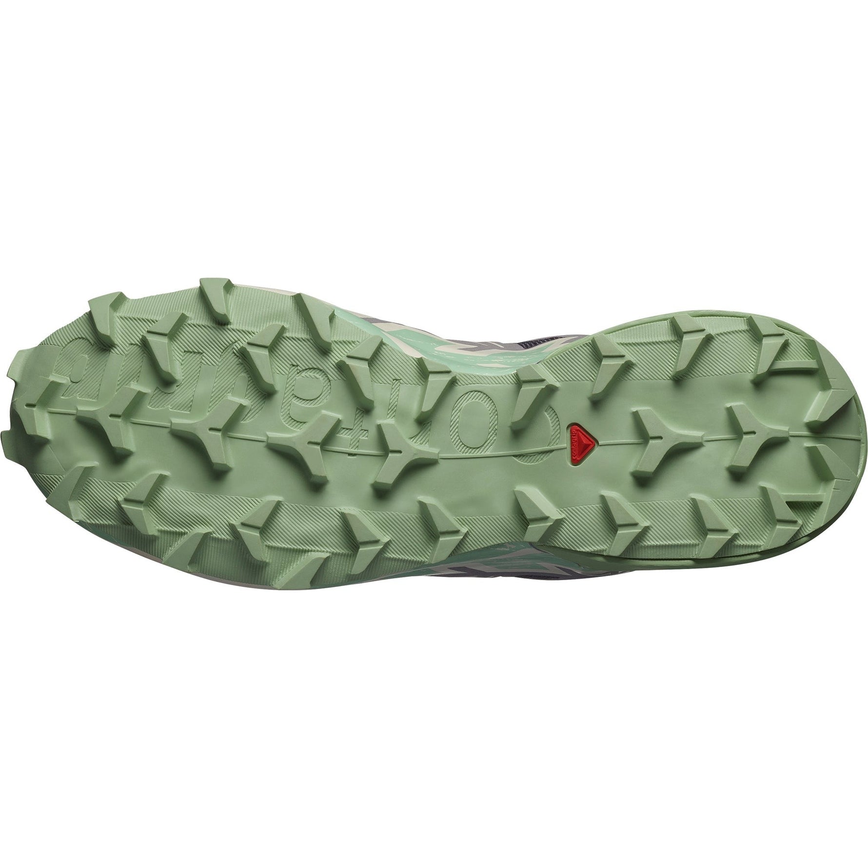 Salomon Speedcross 6 women's trail running shoe sole in sage green