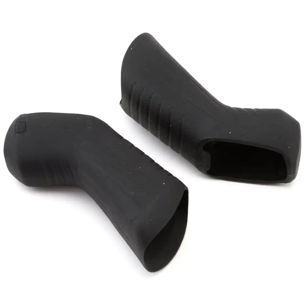 Two black SRAM Force E1 brake hoods on white background