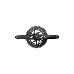 SRAM Rival AXS crankset with dual chainrings and power meter in black finish