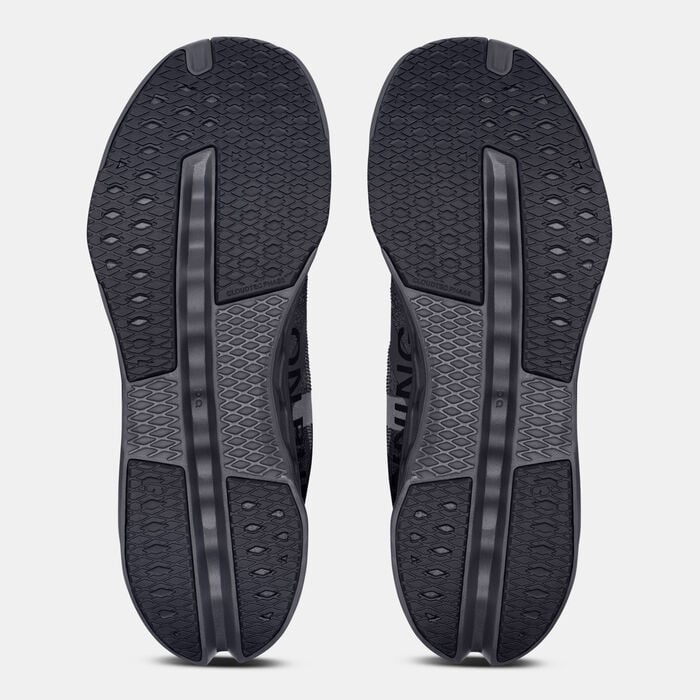 On Cloudsurfer Next men's running shoes outsole view showing traction pattern in black eclipse