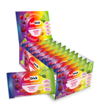 SaltStick Rainbow Blast Energy Gummies single packet and 10-count display box with colorful rainbow packaging