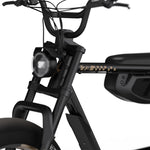 SUPER73-ZX SE electric bike front section showing handlebars, headlight and frame