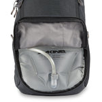 Dakine Syncline 12L black hydration backpack with 3L water reservoir compartment open