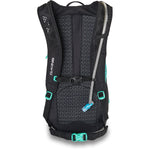 Dakine Syncline 16L hydration backpack in black with teal accents and water reservoir