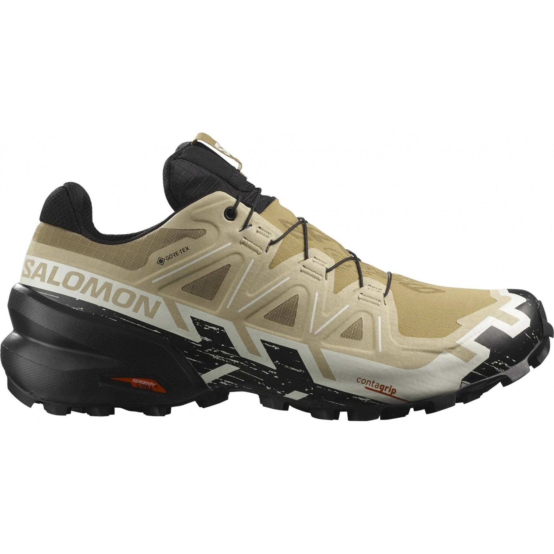 Salomon Speedcross 6 GTX men's trail running shoe in kelp and black colorway
