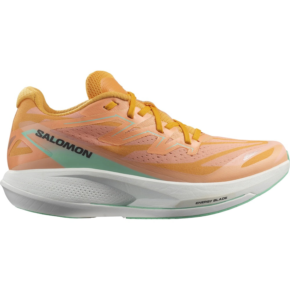 Salomon Phantasm 2 women's running shoe in cantaloupe orange with white sole