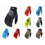 Troy Lee Designs Air gloves shown in multiple colorways including black, red, blue, and yellow