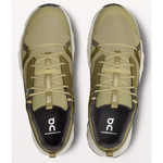 On Cloudhorizon running shoes in safari green colorway with white midsole