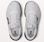 On Cloudmonster 2 running shoes in Frost/Rock colorway, top-down view