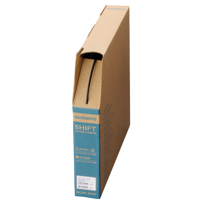 Shimano SP41 shift outer casing in cardboard dispensing box with black cable