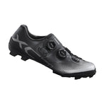Shimano XC702 black cycling shoe with dual BOA dials and cleats