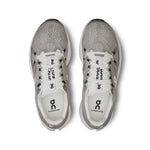 On Cloudeclipse men's running shoes in alloy gray and white colorway, top view