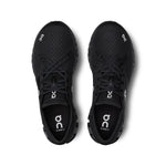 On Cloud X 4 running shoes in all black colorway, top view