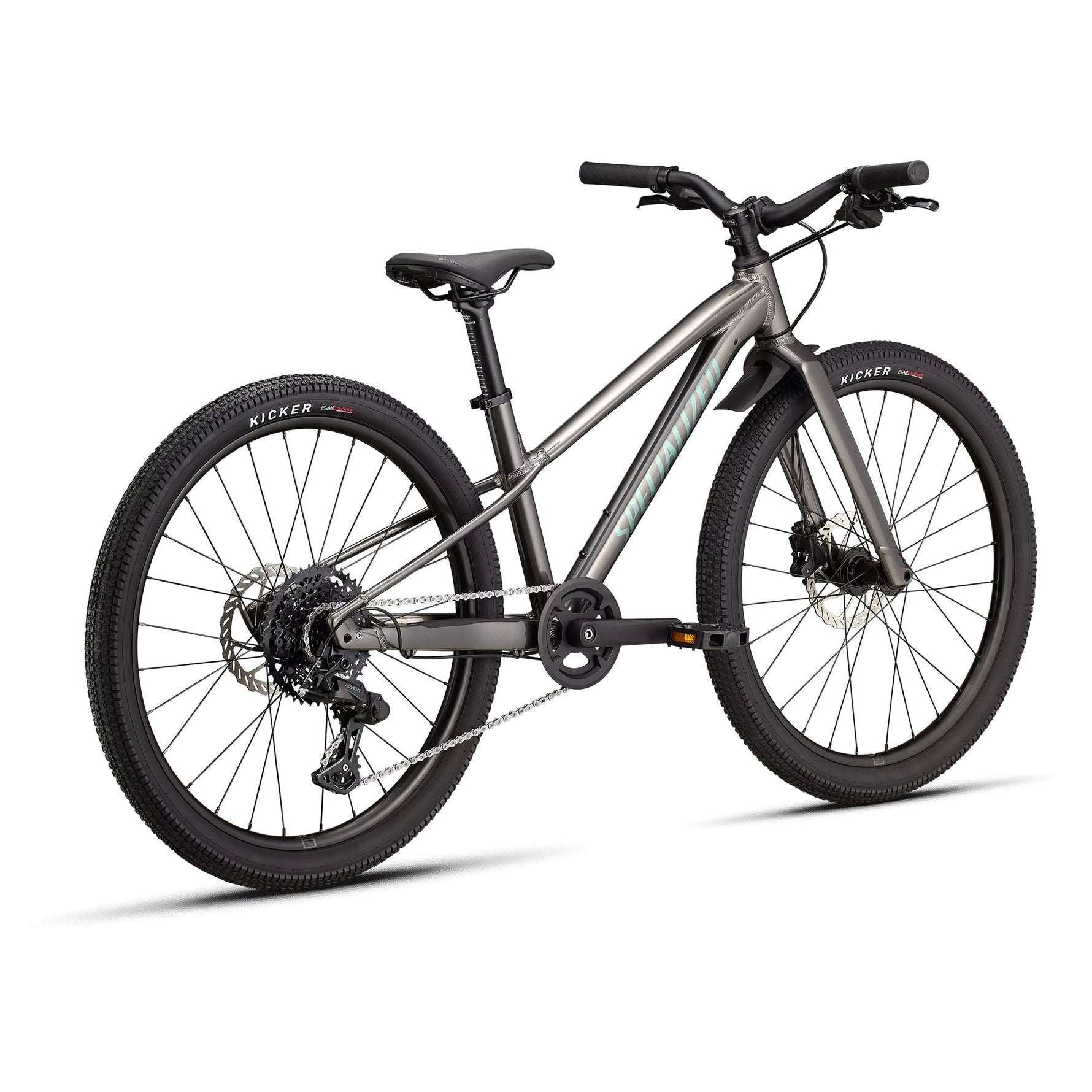 Specialized Riprock 24 kids mountain bike in gloss smoke gray metallic finish