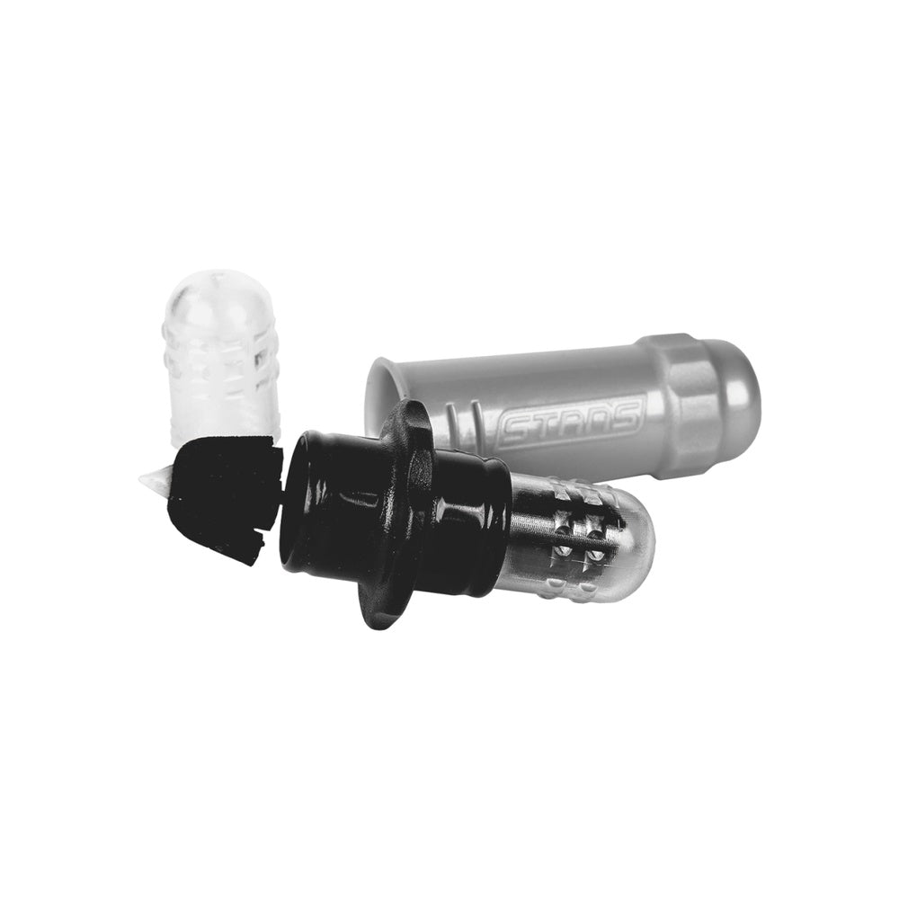 Stan's NoTubes DART tubeless tire repair tool with grey body and replacement components