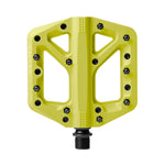 Crank Brothers Stamp 1 Small mountain bike pedal in citron yellow-green color