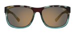 Tifosi Swank XL sunglasses in blue tortoise pattern with brown gradient lenses