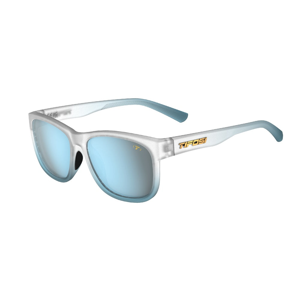 Tifosi Swank XL sunglasses in frost blue with reflective lenses