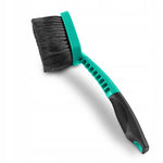 Motorex cleaning brush with curved teal handle and black soft bristles