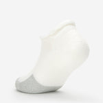 Thorlos white tennis rolltop ankle sock with gray toe and heel cushioning