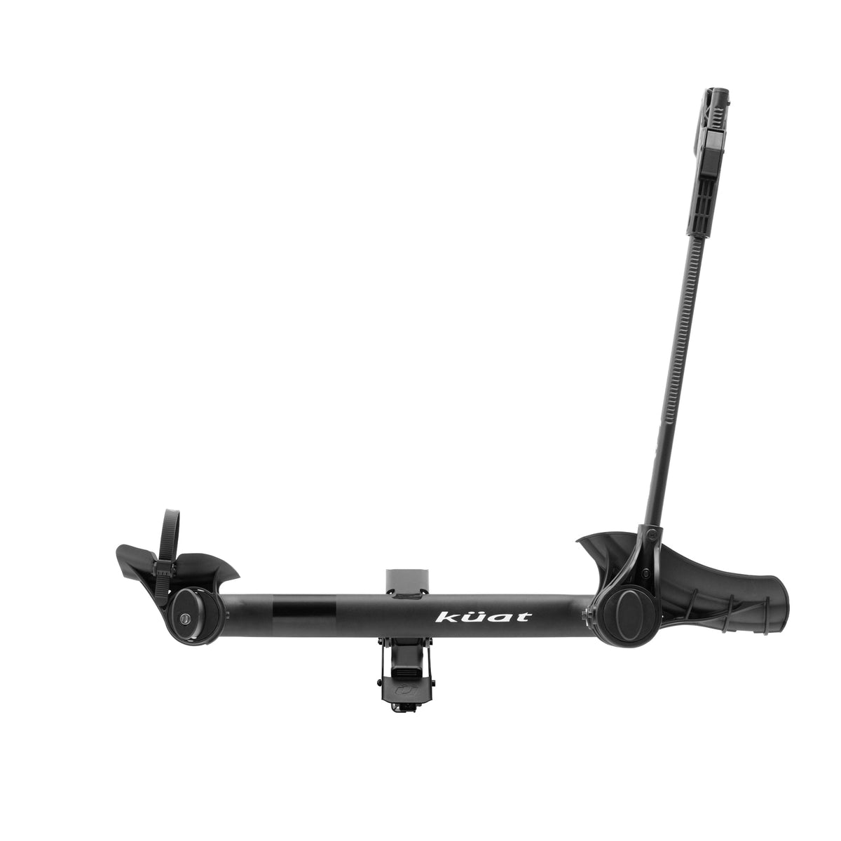 Kuat Transfer V2 2-inch 2-bike hitch rack in matte black on white background