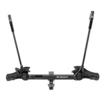Kuat Transfer V2 black bike hitch rack with adjustable wheel holders