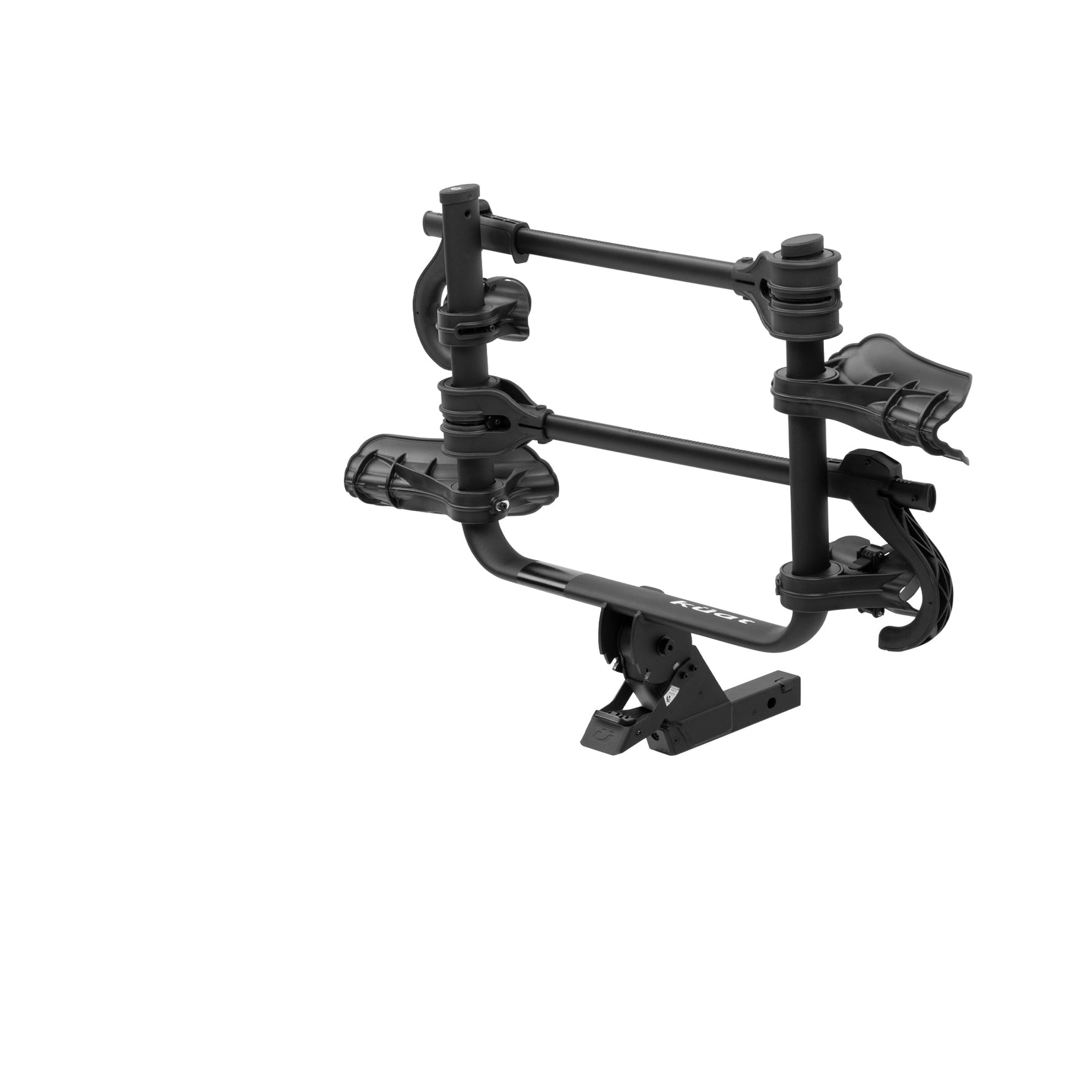 Kuat Transfer V2 black 3-bike hitch mount rack on white background