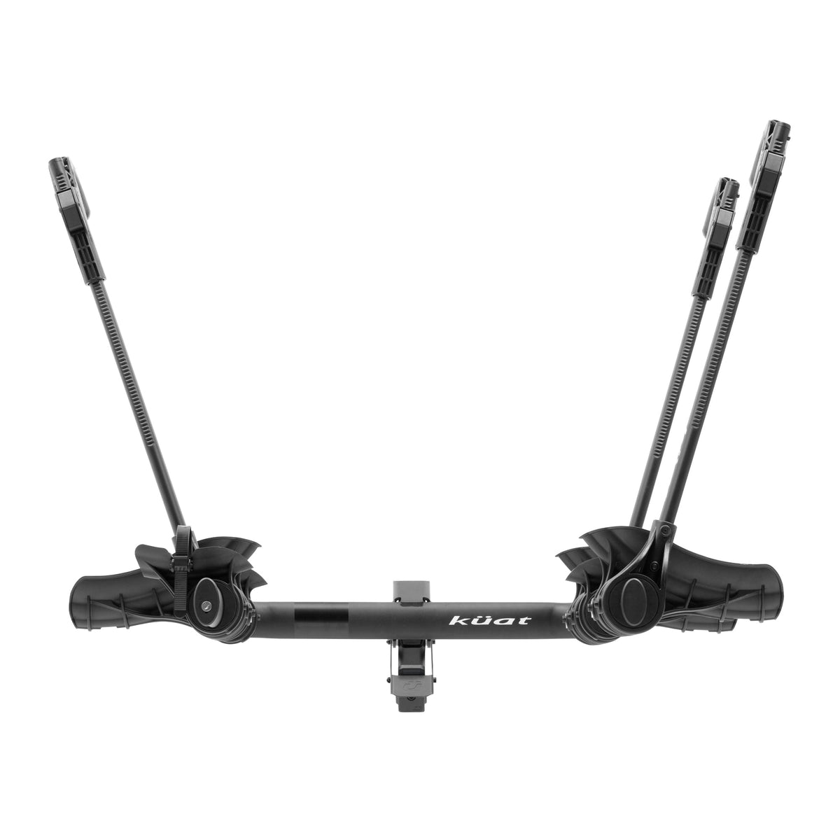 Kuat Transfer V2 2-inch 2-bike hitch car rack in matte black, front view
