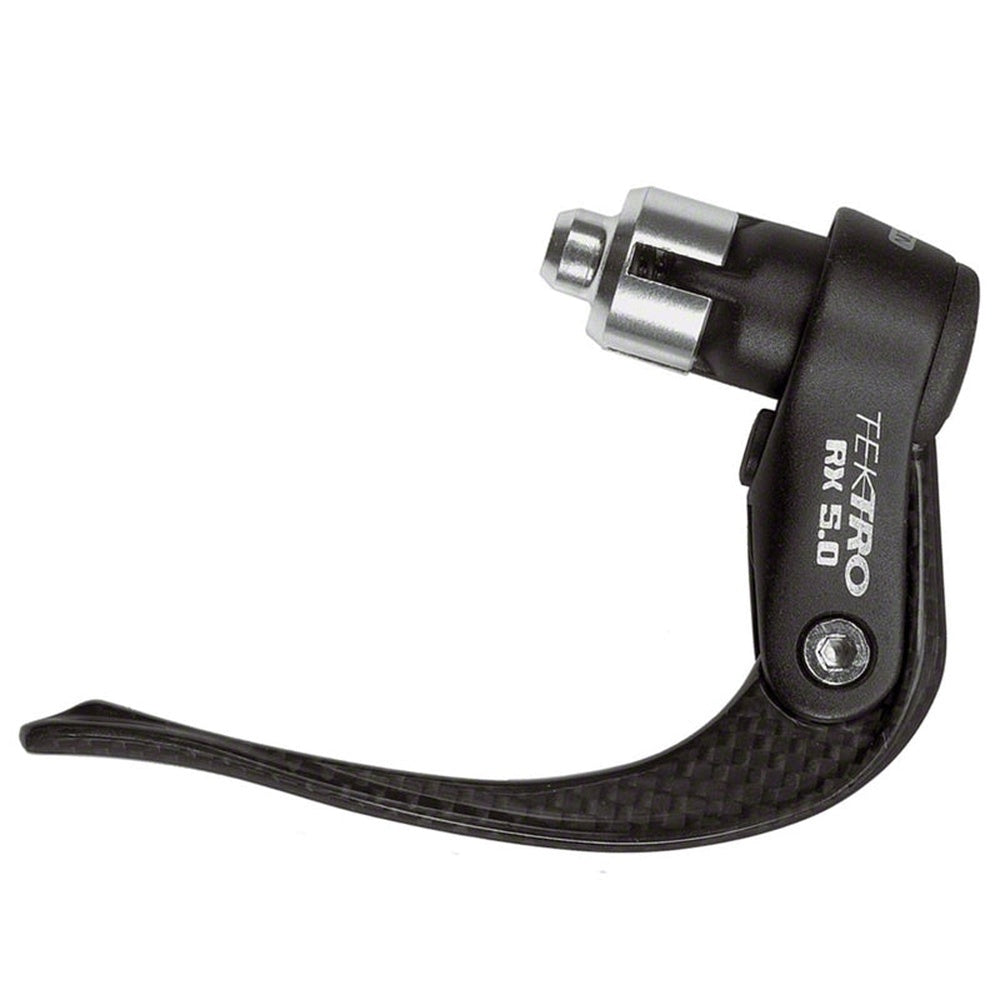 Tektro RX 5.0 black carbon fiber brake lever with silver clamp mechanism