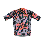 TheOneOff Krypton Short Sleeve Jersey back view in Bromine multicolor pixel camo pattern