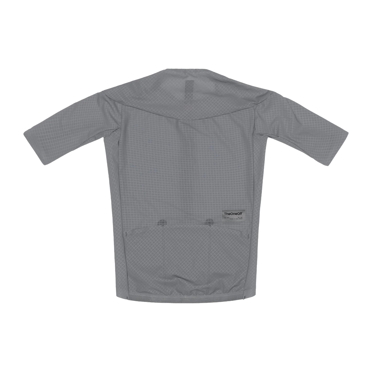 TheOneOff Krypton Short Sleeve Jersey in Future Gray, back view showing rear pockets