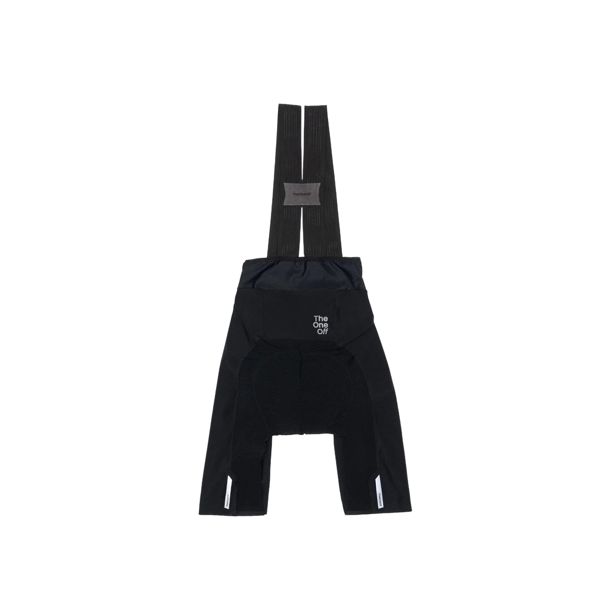 TheOneOff Xenon Bib Short in Future Black displayed flat from front view