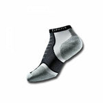 Experia black and gray compression ankle sock with moisture-wicking technology