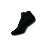 Black Experia compression micro mini ankle sock on white background