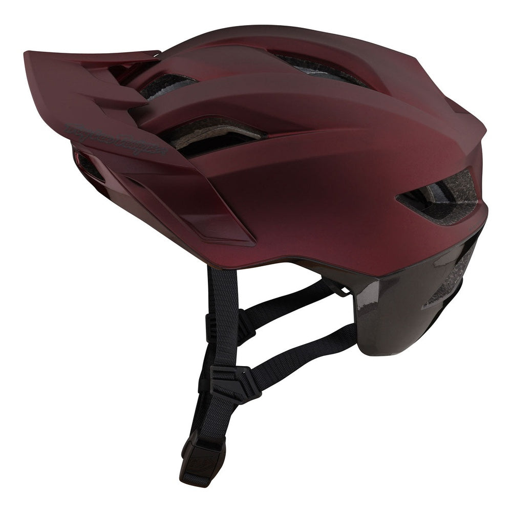 Troy Lee Designs Flowline SE mountain bike helmet in burgundy and charcoal colorway