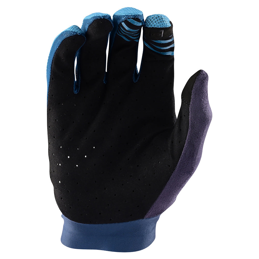 Troy Lee Designs ACE 2.0 MTB glove palm view in slate blue colorway