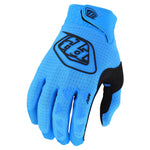 Troy Lee Designs Air glove in ocean blue with TLD logo and perforated mesh