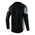 Troy Lee Designs Drift long sleeve mountain bike jersey in black with gray mesh