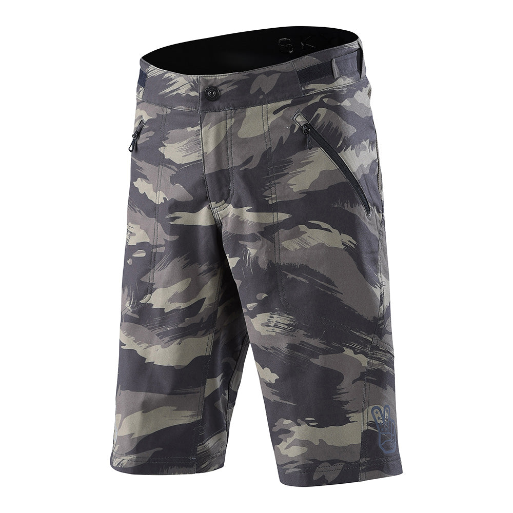 Troy Lee Designs Skyline cycling shorts in brushed camo military pattern with liner