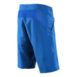 Troy Lee Designs blue cycling MTB shorts with liner, rear view