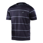 Troy Lee Designs Flowline Short Sleeve Jersey in Revert Black colorway with white stripes