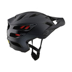 Troy Lee Designs A3 MIPS mountain bike helmet in black with red accents
