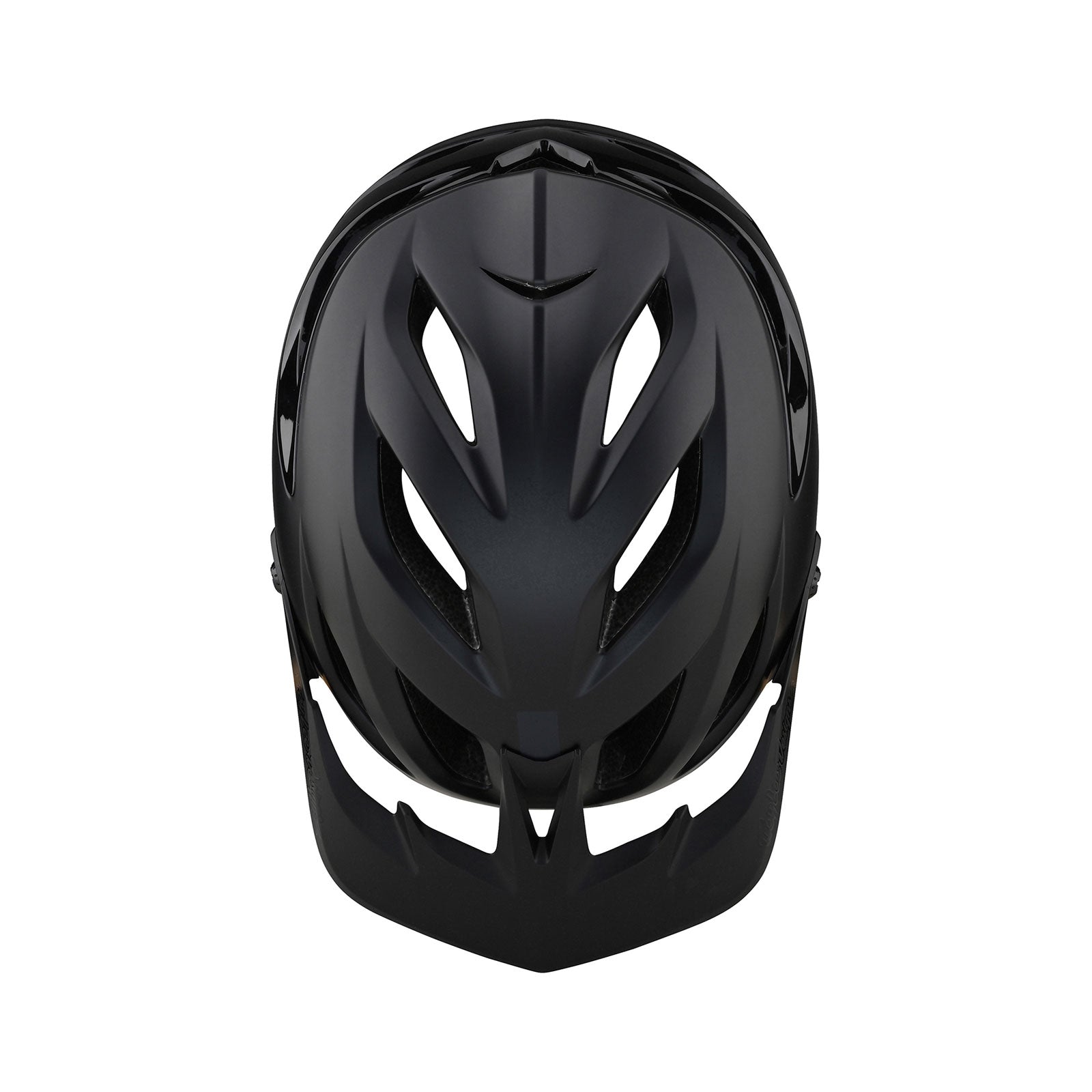 Troy Lee Designs A3 Mips Helmet Uno in Black showing top view with ventilation