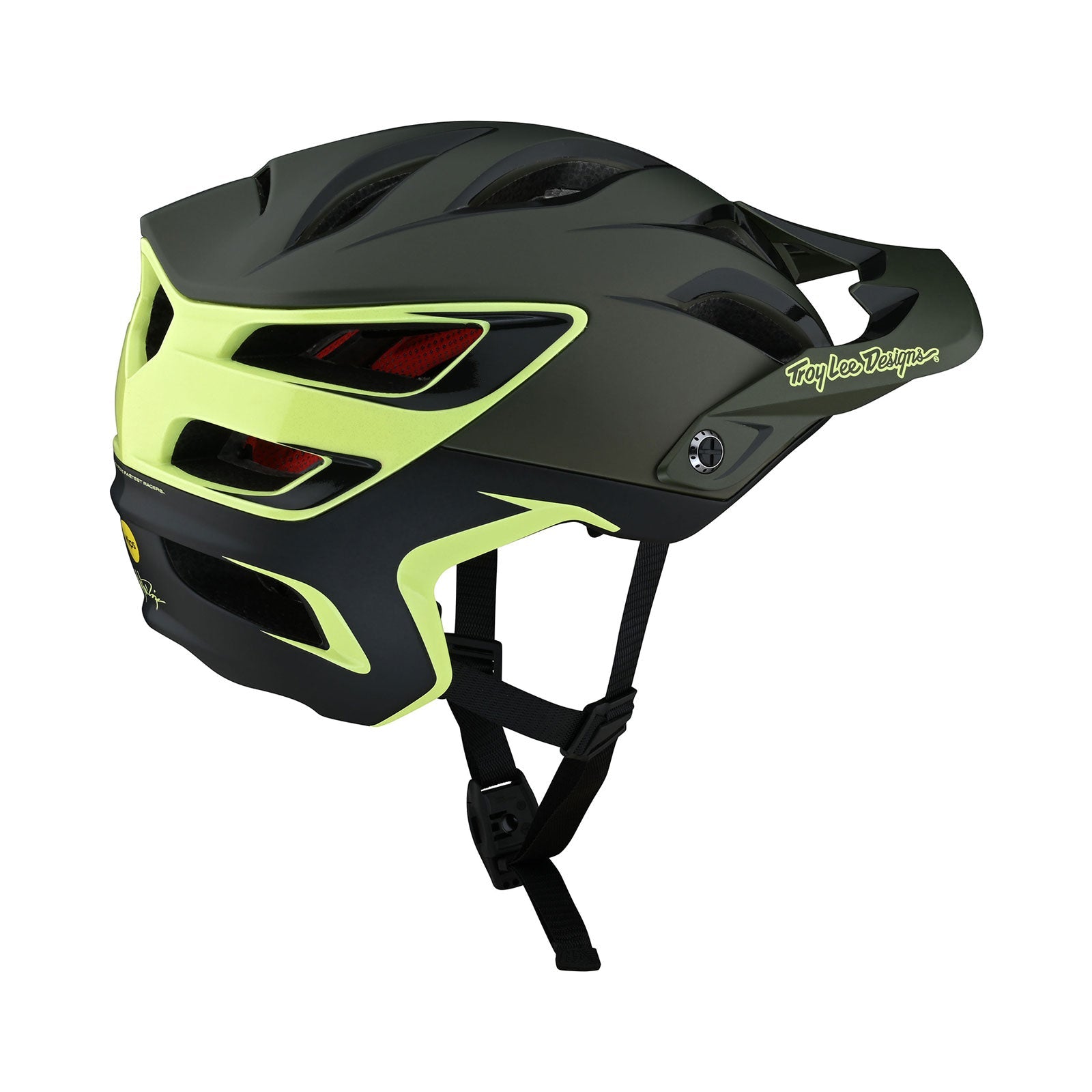 Troy Lee Designs A3 MIPS mountain bike helmet in glass green colorway