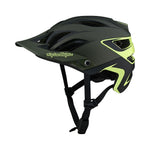 Troy Lee Designs A3 MIPS mountain bike helmet in green and yellow colorway