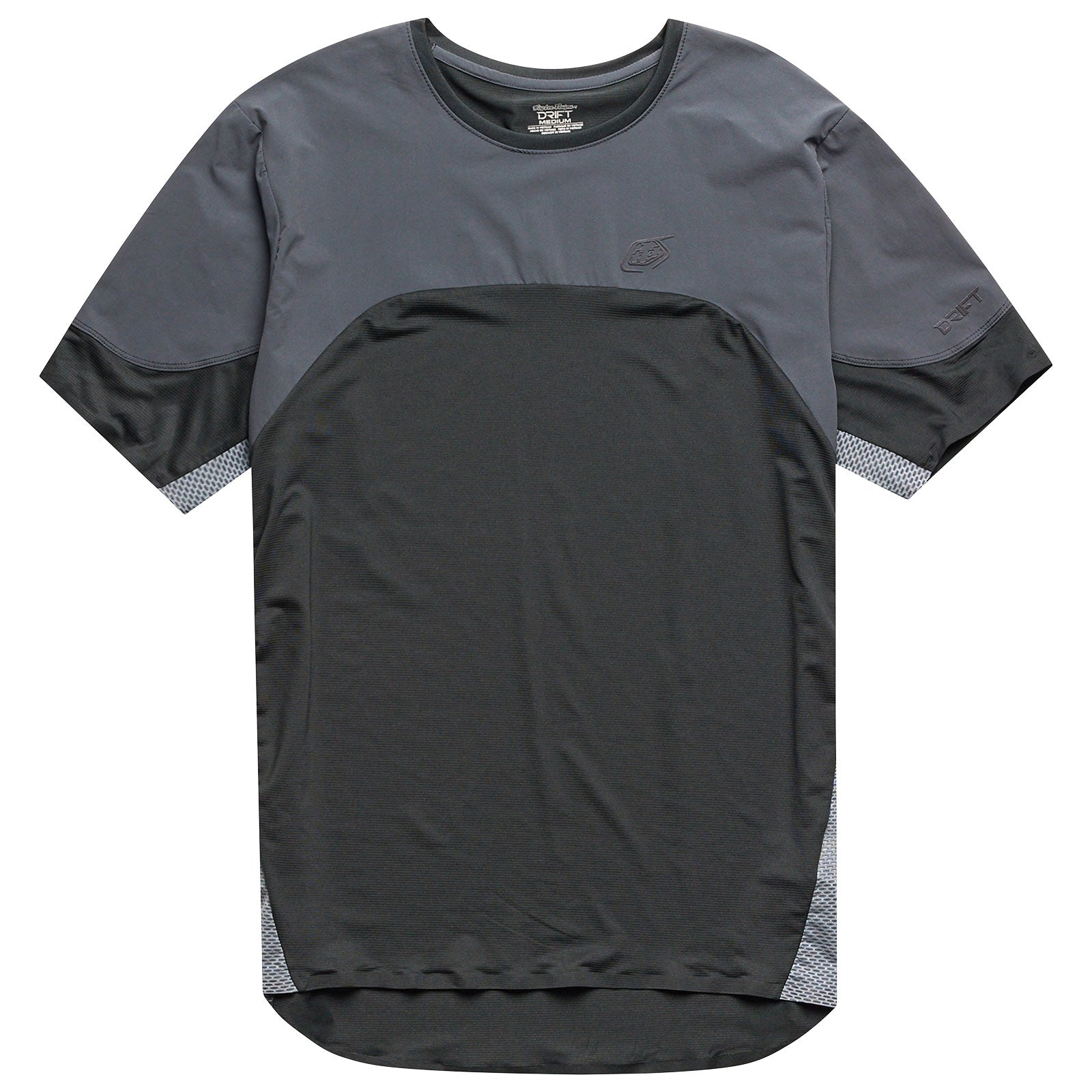 Troy Lee Designs Drift SS Jersey in Dark Charcoal with mesh panels and color blocking